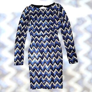 L’Atiste by Amy Chevron Sequin Mini Dress – S